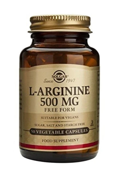 Solgar L-Arginine 500 mg 50 Kapsül ürün görseli 1