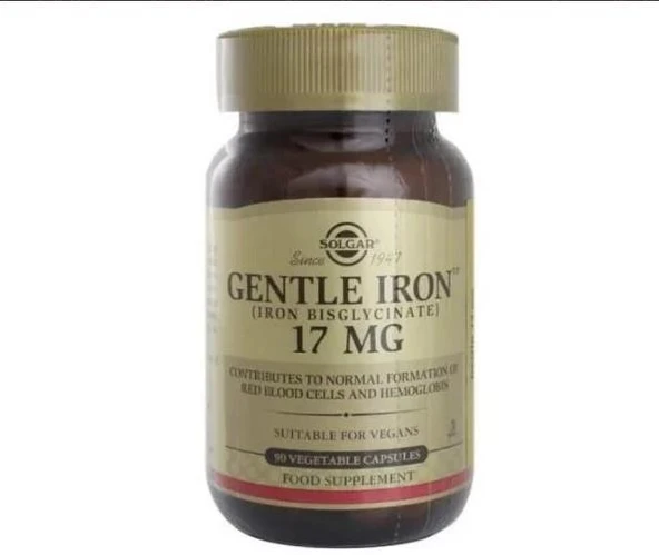 Solgar Gentle Iron 17mg 90 Kapsül ürün görseli 1