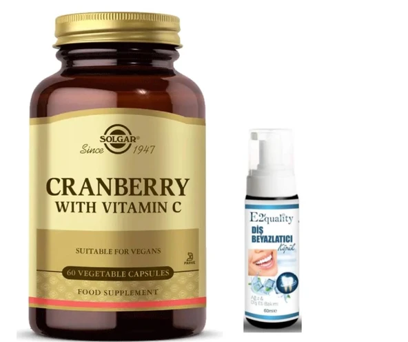 Solgar Cranberry With Vitamin C 60 Kapsül - Diş Beyazlatıcı Köpük Hediye ürün görseli 1