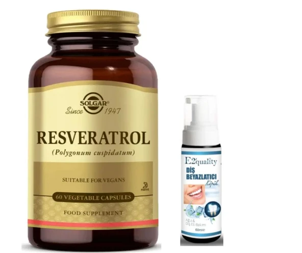 Solgar Resveratrol 60 Kapsül - Diş Beyazlatıcı Köpüğü Hediye ürün görseli 1