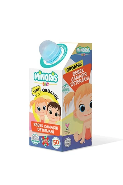 Minoris Baby Organik Çocuklar İçin Tamamen Doğal Bebek Çamaşır Deterjanı 1Lt ürün görseli 1
