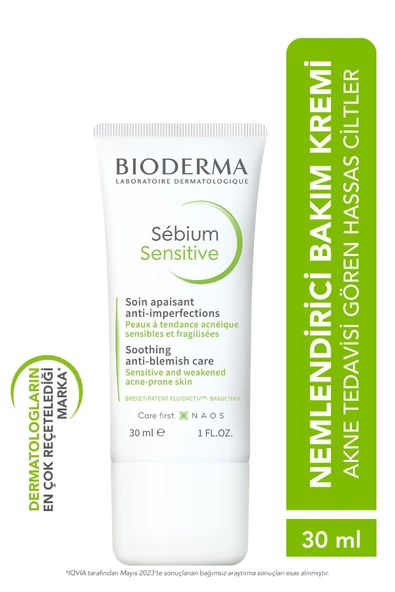 Anti-Acne Moisturizing Sébium Sensitive Care Cream for Acne-Prone Sensitive Skin 30 ML ürün görseli 1