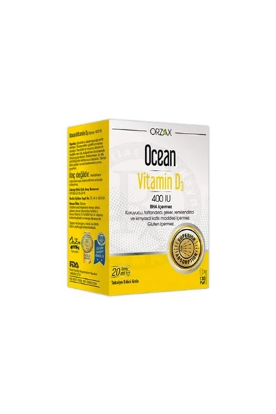 Ocean Vitamin D3 400 Iu 20 Ml ürün görseli 1