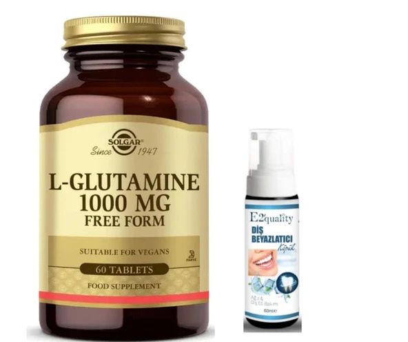 Solgar L-Glutamine 1000 mg 60 Tablet - Diş Beyazlatıcı Köpük Hediye ürün görseli 1