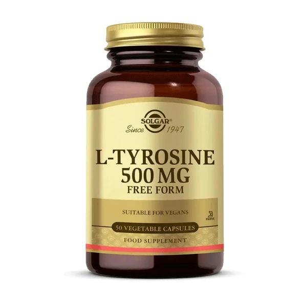Solgar L-Tyrosine 500 mg 50 Kapsül ürün görseli 1