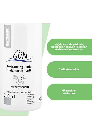 Acgun Sivilceli Ve Akneli Ciltler Için Canlandırıcı Tonik 200 ml ürün görseli 1