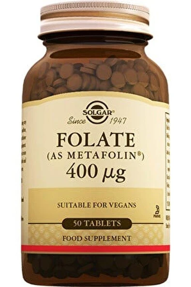 Solgar Folate (Metafolin) 400 mcg 50 Tablet ürün görseli 1