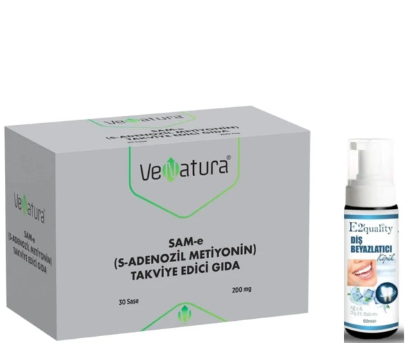 VeNatura SAM-e (S-ADENOZİL METİYONİN) 30 Saşe - Diş Beyazlatıcı Köpük Hediye ürün görseli 1