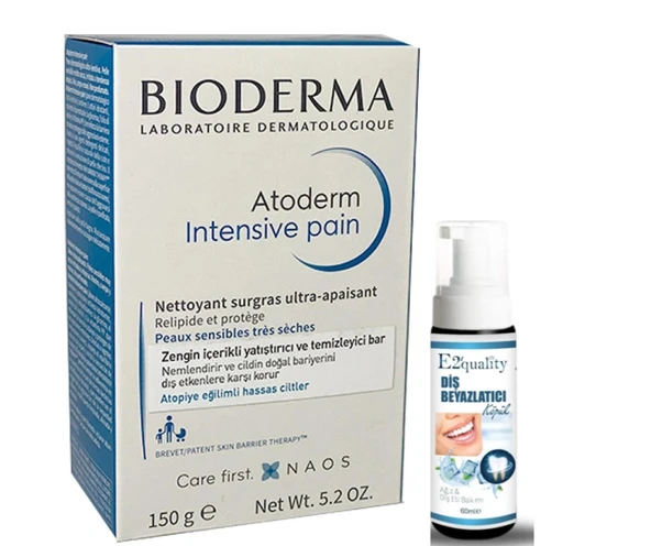 Bioderma Atoderm Pain Cilt Temizleyici 150 gr- Diş Beyazlatıcı Köpük Hediye ürün görseli 1