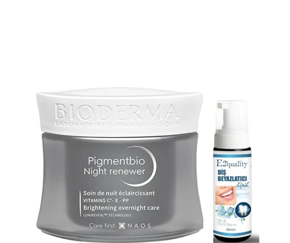 Bioderma Pigmentbio Night Renewer 50 ml- Diş Beyazlatıcı Köpük Hediye ürün görseli 1