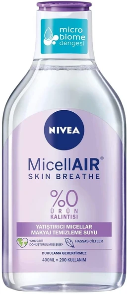 NIVEA Yatıştırıcı Micellar Makyaj Temizleme Suyu Hassas Ciltler (400 ml), Yüz Temizleme, Etkili Makyaj Temizleme Suyu ürün görseli 1