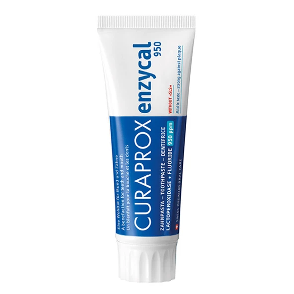 Curaprox Enzycal 950 PPM Diş Macunu 75ml  Sodyum Florür ile Günlük Kullanım İçin Diş Macunu ürün görseli 1