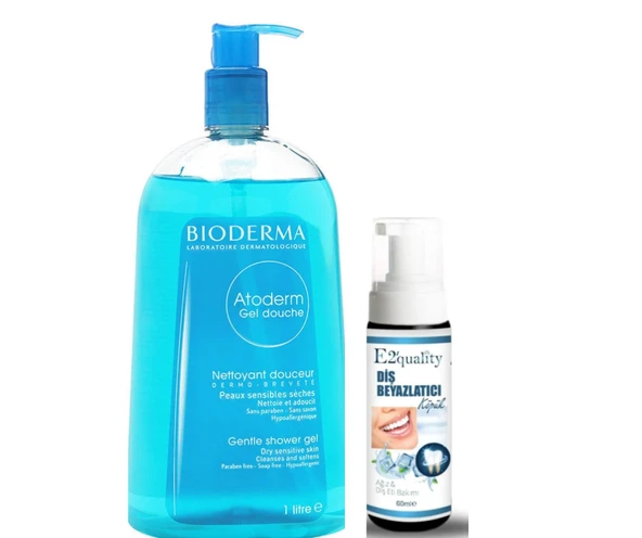 Bioderma Atoderm Gentle Shower Gel 1Lt- Diş Beyazlatıcı Köpük Hediye ürün görseli 1