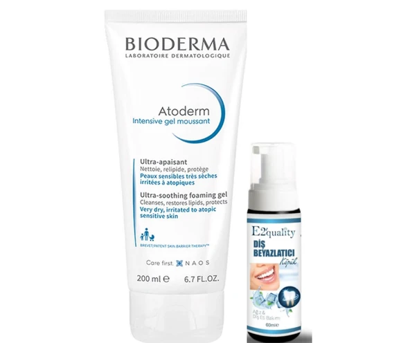 Bioderma Atoderm Foaming Gel 200 ml - Yüz Yıkama Jeli- Diş Beyazlatıcı Köpük Hediye ürün görseli 1