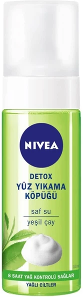 Nivea Detox Yüz Yıkama Köpüğü Yağlı Ciltler,150ml, Yüz Temizleme, Gözenek Arındırıcı, Yeşil Çay ve Antioksidan İçerir ürün görseli 1