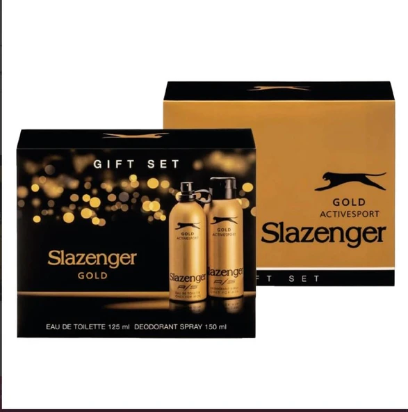 Slazenger Parfüm Gold Edt 125ml + 150ml Erkek Deodorant Kofre Set ürün görseli 1