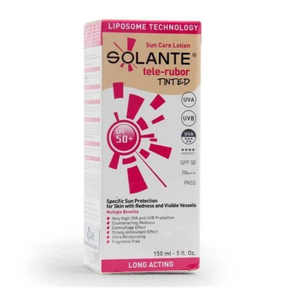 Solante Tele Rubor Tinted Spf 50 150 ML Renkli Güneş Kremi - Diş Beyazlatıcı Köpük Hediye ürün görseli 1