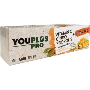 YouPlus Pro Vitamin C Çinko Propolis Takviye Edici Gıda 15 Tablet ürün görseli 1