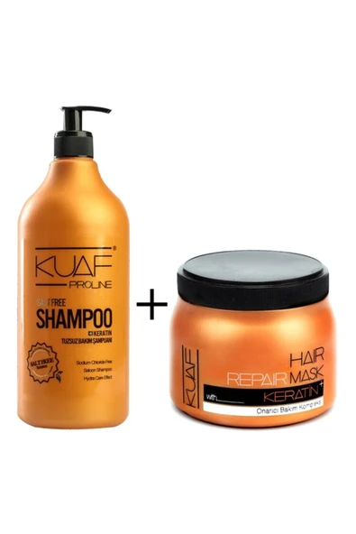 Tuzsuz (sülfatsız) Şampuan 1000ml+ Keratin Saç Maske 500ml ürün görseli 1