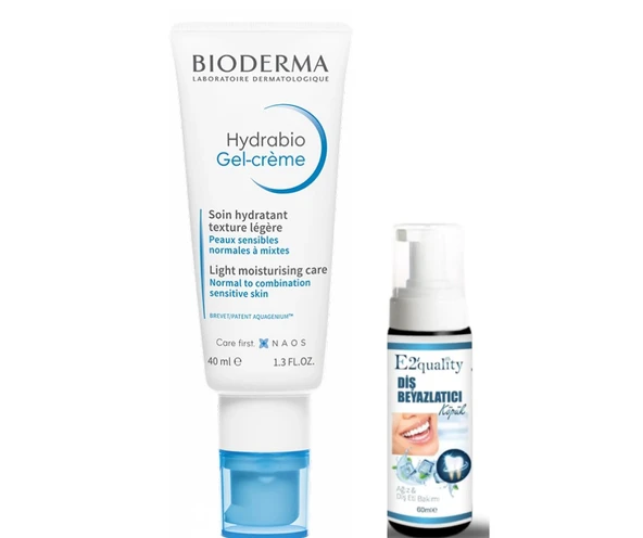 Bioderma Hydrabio Nemlendirici Jel Krem 40 ml- Diş Beyazlatıcı Köpük Hediye ürün görseli 1