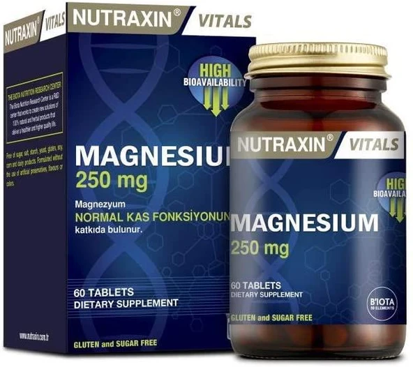 NUTRAXİN NUTRAXIN MAGNESIUM 250 MG TABLET ürün görseli 1