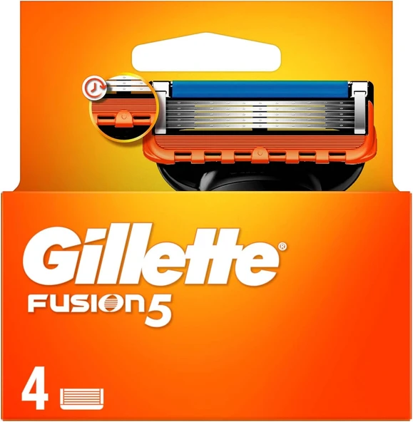 Gillette Fusion5 Yedek Tıraş Bıçağı 4 Adet - Diş Beyazlatıcı Köpük Hediye ürün görseli 1