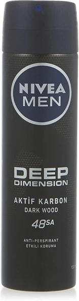 Nivea Men Erkek Sprey Deodorant Deep Dimension 48 Saat Anti-perspirant Koruma 150ml 1 Adet ürün görseli 1