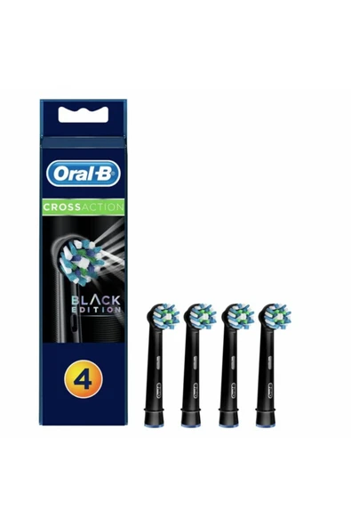 Cross Action Black Edition Siyah 4'lü Diş Fırçası Yedek Başlık ürün görseli 1