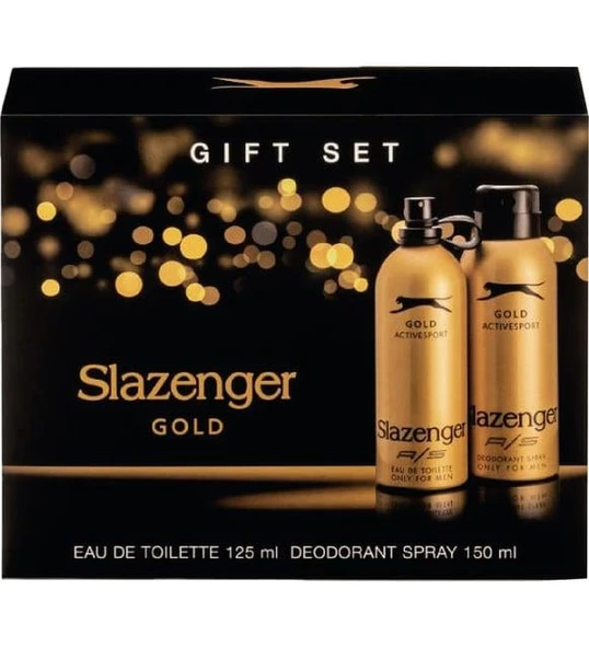 Slazenger Parfüm Gold Edt 125ml + 150ml Erkek Deodorant Kofre Set - Diş Beyazlatıcı Köpük Hediye ürün görseli 1