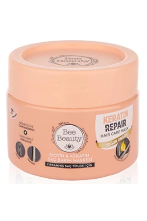Bee Beauty Besleyici Onarıcı Biotin & Keratin Saç Bakım Maskesi 300 ml ürün görseli 1