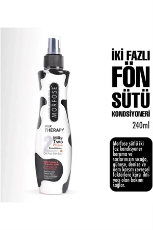 Morfose Milk Therapy Çift Fazlı Fön Sütü 220 ml 2 ADET Saç Maskesi Hediyeli ürün görseli 1