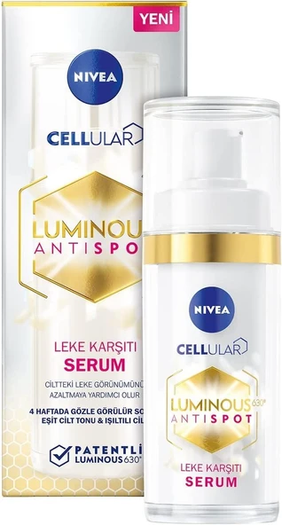 NIVEA Luminous630 Leke Karşıtı Serum 30 ml, Güneş, Hamilelik ve Ergenlik Lekeleri için Cilt Serumu, Eşit Cilt Tonu, Tüm Cilt Tipleri ürün görseli 1