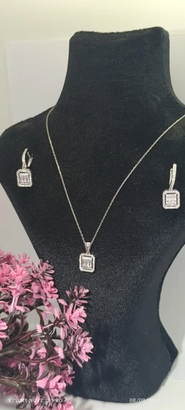 BAGET KOLYE  YÜZÜK  KÜPE SET - Resim 3