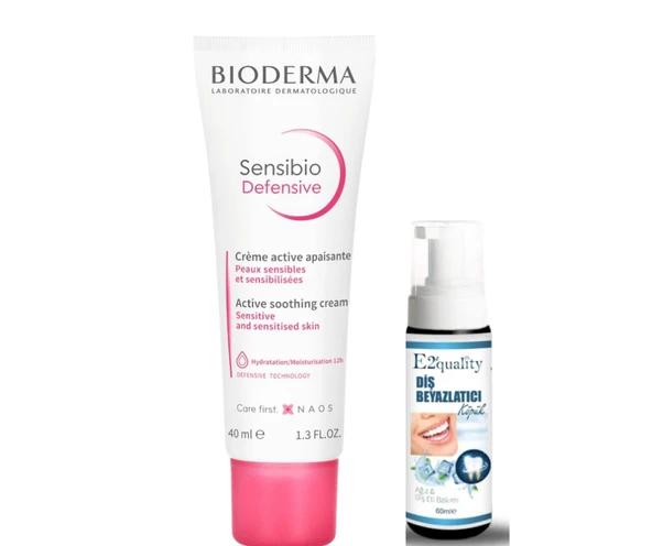 Bioderma Sensibio Defensive Active Soothing Cream 40 ml- Diş Beyazlatıcı Köpük Hediye ürün görseli 1