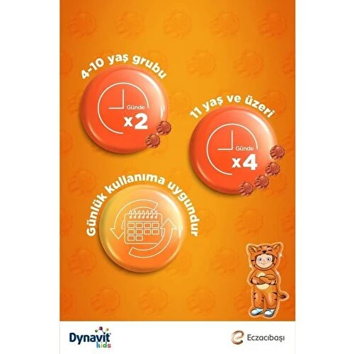 Dynavit Kids Immukid Gummies 60 Adet Çiğnenebilir Form - Resim 4