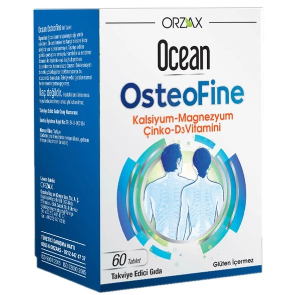 Orzax Ocean OsteoFine Takviye Edici Gıda 60 Tablet Özellikleri ürün görseli 1