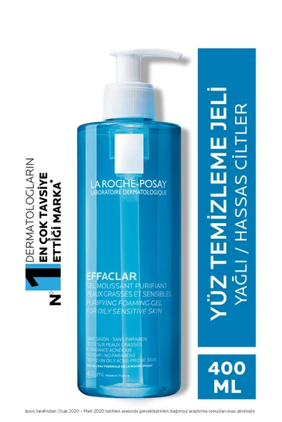 La Roche Posay Effaclar Temizleme Jeli Yağlı/Akneye Eğilim Gösteren Ciltler Parlama Karşıtı 400ml ürün görseli 1