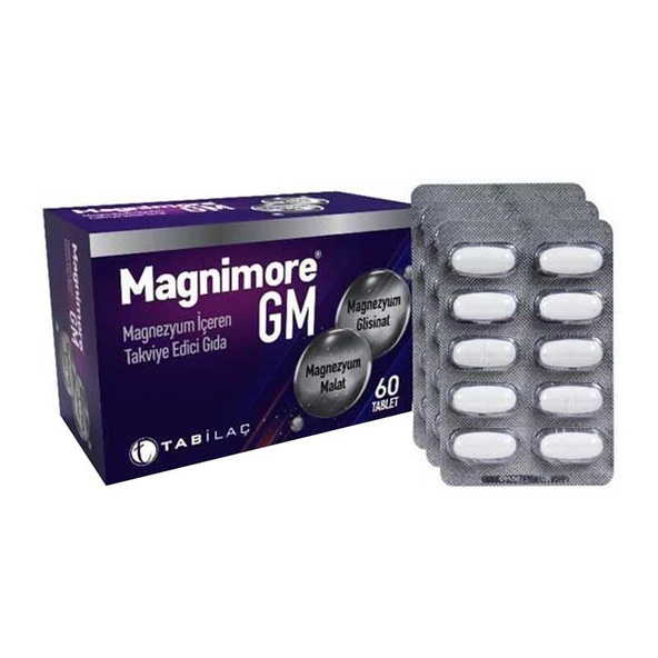 Magnimore GM Magnezyum İçeren Takviye Edici Gıda 60 Tablet ürün görseli 1