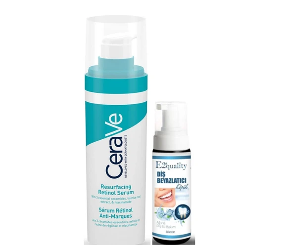 Cerave Yağlı ve Düzensiz Ciltler için Retinol Serum 30 ml - Diş Beyazlatıcı Köpük Hediye ürün görseli 1