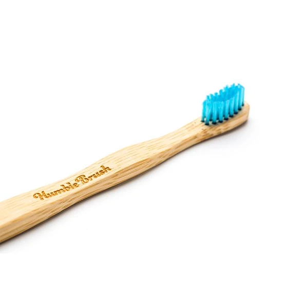 Humble Brush Doğal Yumuşak Çocuklar için Diş Fırçası - Mavi ürün görseli 1