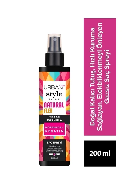 STYLE GUİDE NATURAL FLEX ANTİ-FRİZZ GAS-FREE HAİR SPRAY 200 ML KEYON2351 ürün görseli 1