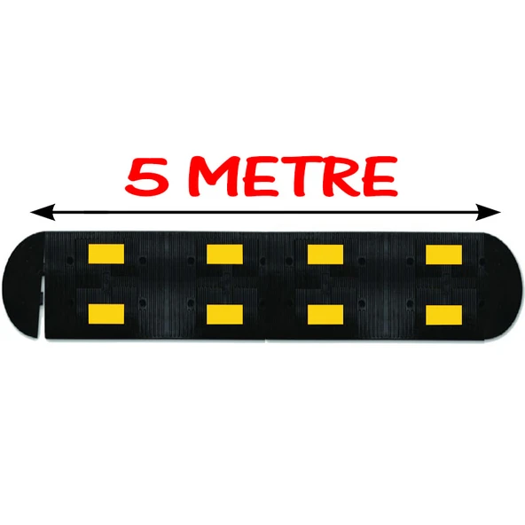 Trafik Kasis Kauçuk Yol Kasisi Hız Kesici Tümsek Kauçuk Şaseli Kasis 5 Metre (50x40 cm) ürün görseli 1