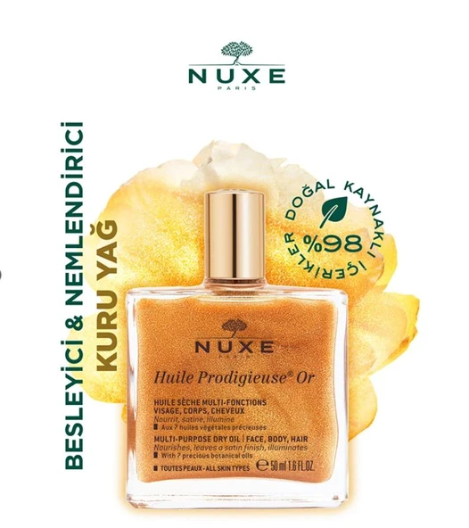 Nuxe Huile Prodigieuse Or Altın Parıltılı Kuru Yağ 50 ml ürün görseli 1