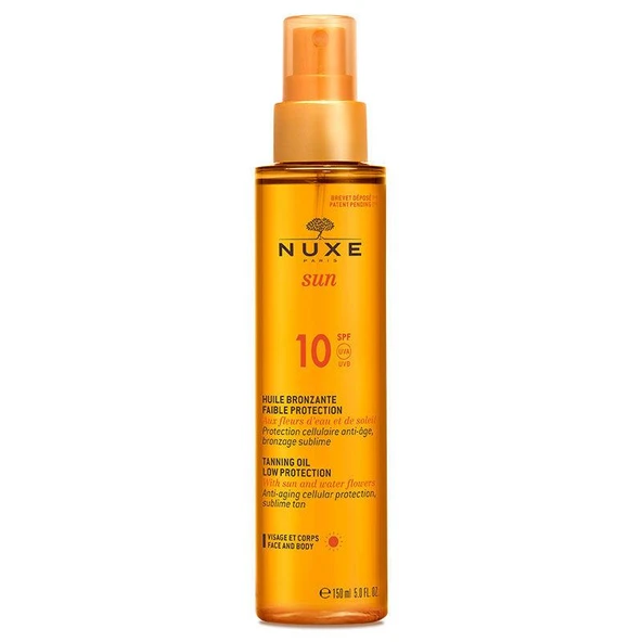 Nuxe Sun Bronzlaştırıcı Yüz ve Vücut Yağı Spf10 150ml ürün görseli 1