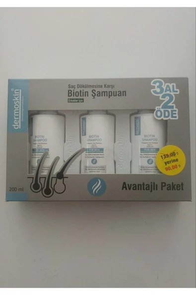 3al 2 Öde Erkekler Için Saç Dökülmesine Karşı Biotin Şampuan ürün görseli 1