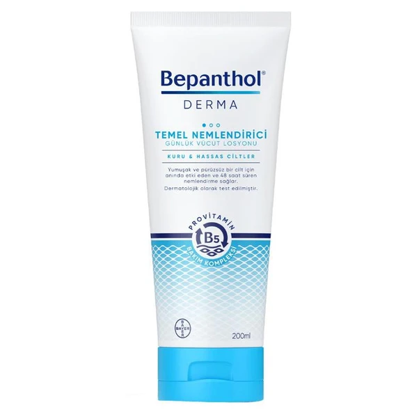 Bepanthol Derma Temel Nemlendirici Kuru Hassas Ciltler Losyon 200 ml ürün görseli 1