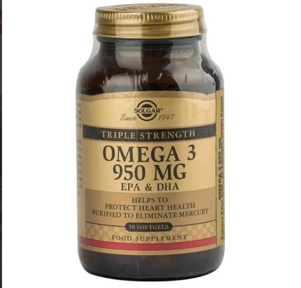 Solgar Omega 3 950mg 50 Yumuşak Kapsül ürün görseli 1