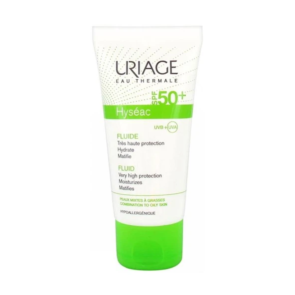 Uriage Hyseac Fluide Spf50 Krem (Oil Free) Çok Yüksek Koruyuculu Güneş Kremi 50ml ürün görseli 1