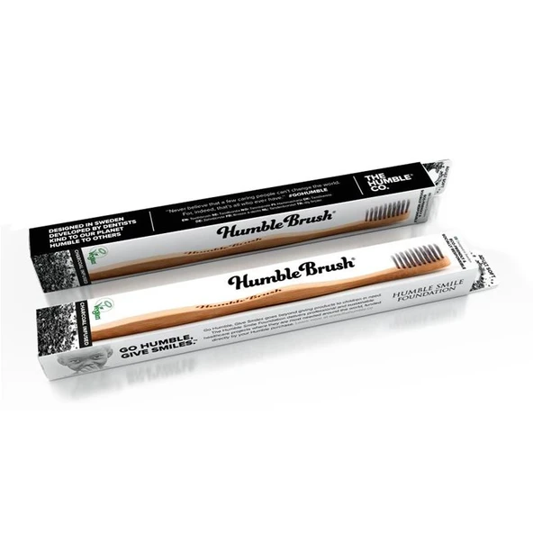 Humble Brush Bambu Kömür İnfüzyonlu Diş Fırçası - Gri ürün görseli 1