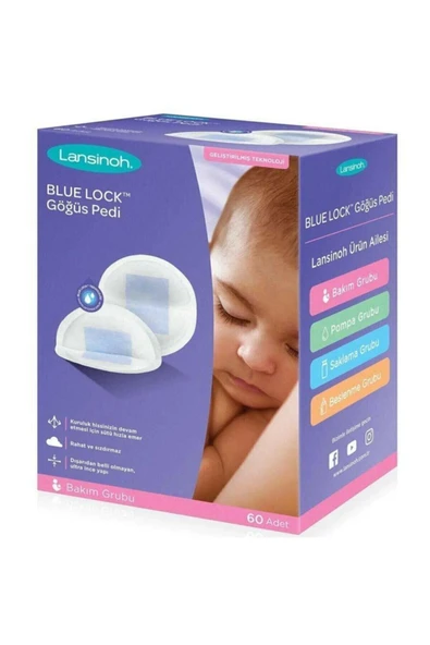Lansinoh Blue Lock Göğüs Pedi 60 Adet ürün görseli 1